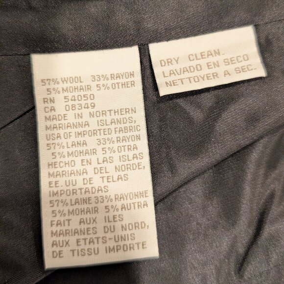 Jones New York Wool Blend Houndstooth Preppy Blazer Suit Jacket - Women's sz S - Picture 8 of 8